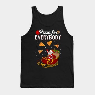 Pizza For Everybody Funny Christmas Sweater Tank Top